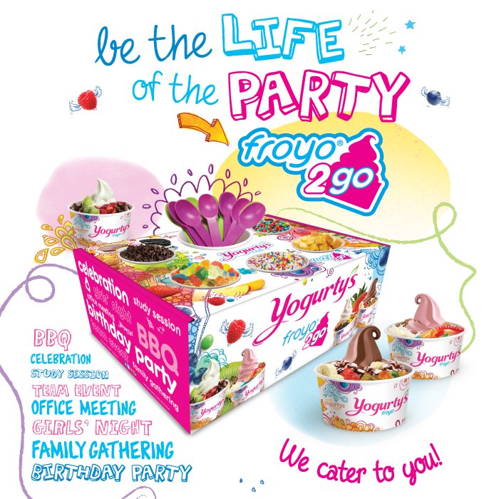 Frozen shop yogurt catering