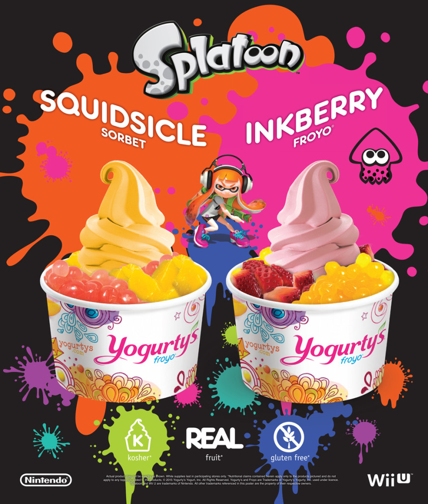 Yogurty's Splatoon froyo flavours