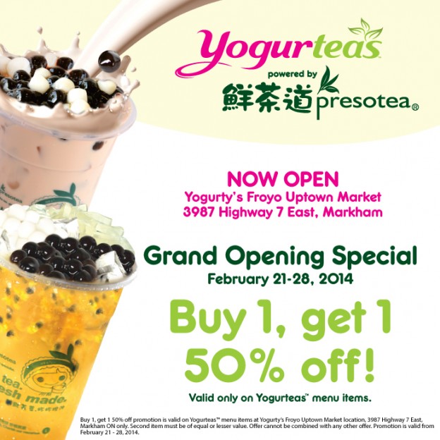 NEW Yogurteas™ Bubble Tea Yogurty's® Froyo® Frozen Yogurt Yogurty's