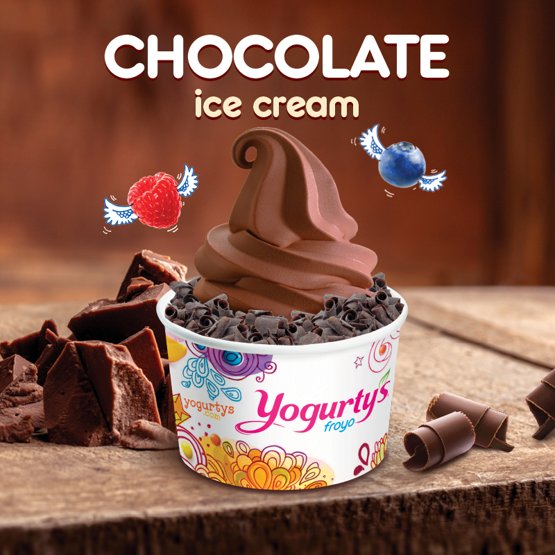 Yogurtys Chocolate soft serve ice cream