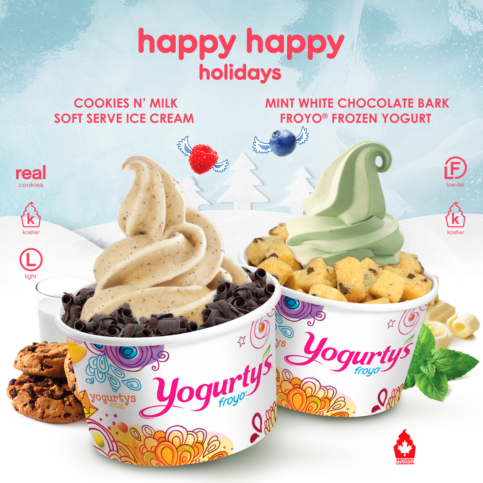 Happy Holidays With Our Festive Treats! Yogurty's® Froyo® Frozen