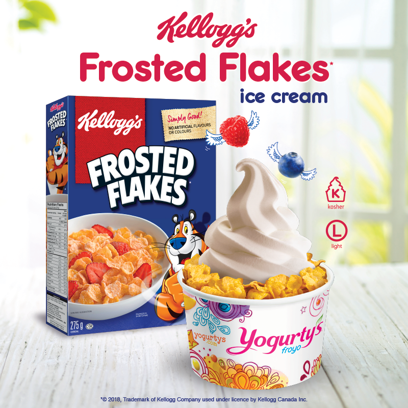 Kellogg's Frosted Flakes soft serve ice cream